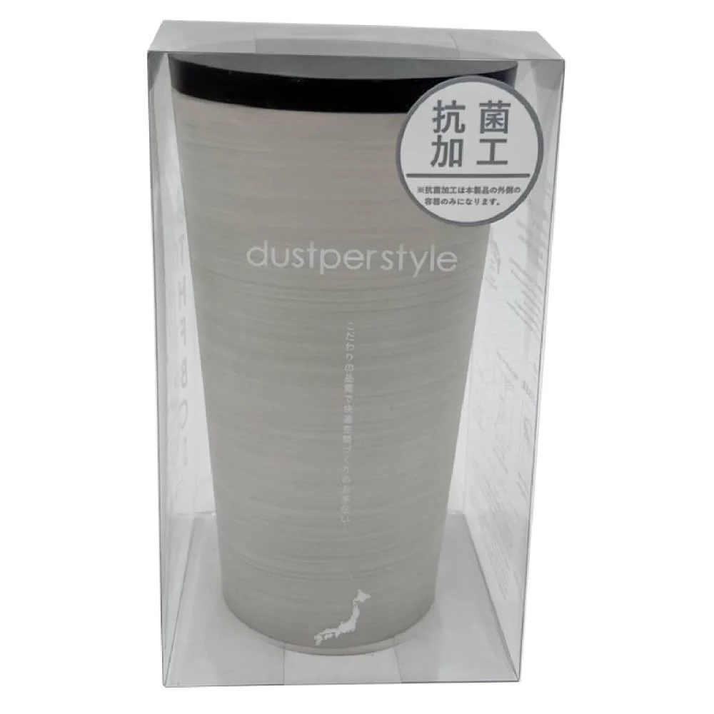 Antibacterial Small Trash Bin Gray Minimalist Japanese Style 1.4L - Image 5