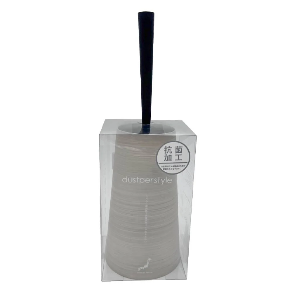 Antibacterial Toilet Brush Gray Minimalist Modern Japanese Style 36cm - Image 5