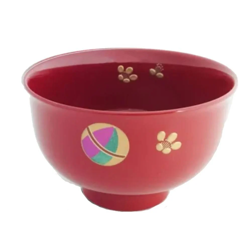 Isuke Japanese Lacquered Soup Bowls Temari Ball Design (Set of 2) - Image 3