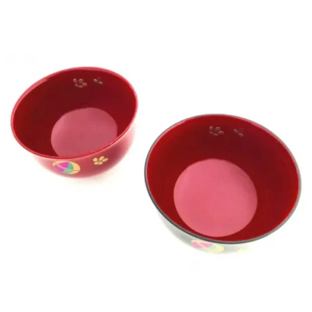 Isuke Japanese Lacquered Soup Bowls Temari Ball Design (Set of 2) - Image 4