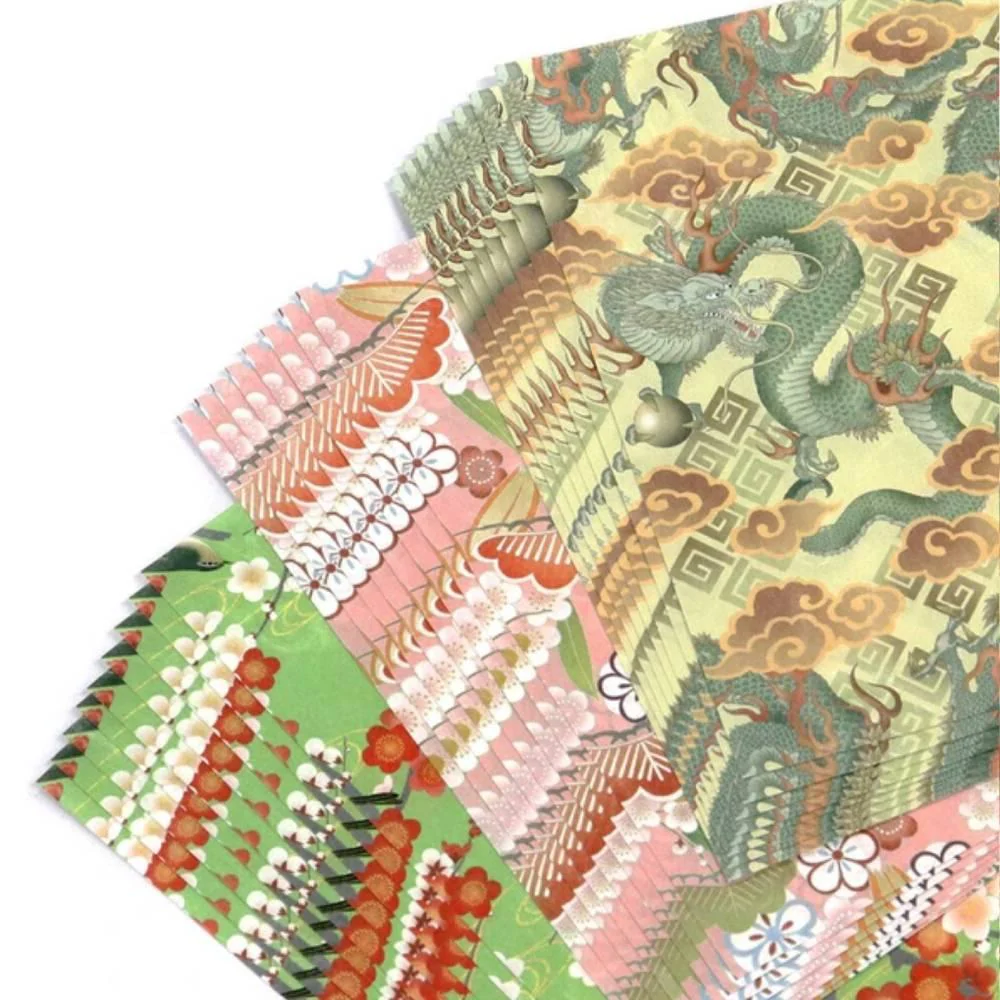 Kamiiso Washi Lucky Dragon Pattern Chiyogami Origami Paper 24 ct. - Image 4