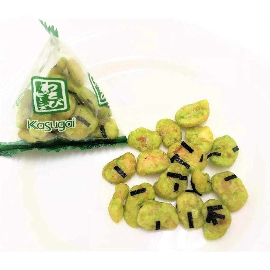 Kasugai Japanese Wasabi Peas and Broad Beans Snack 104g - Image 3