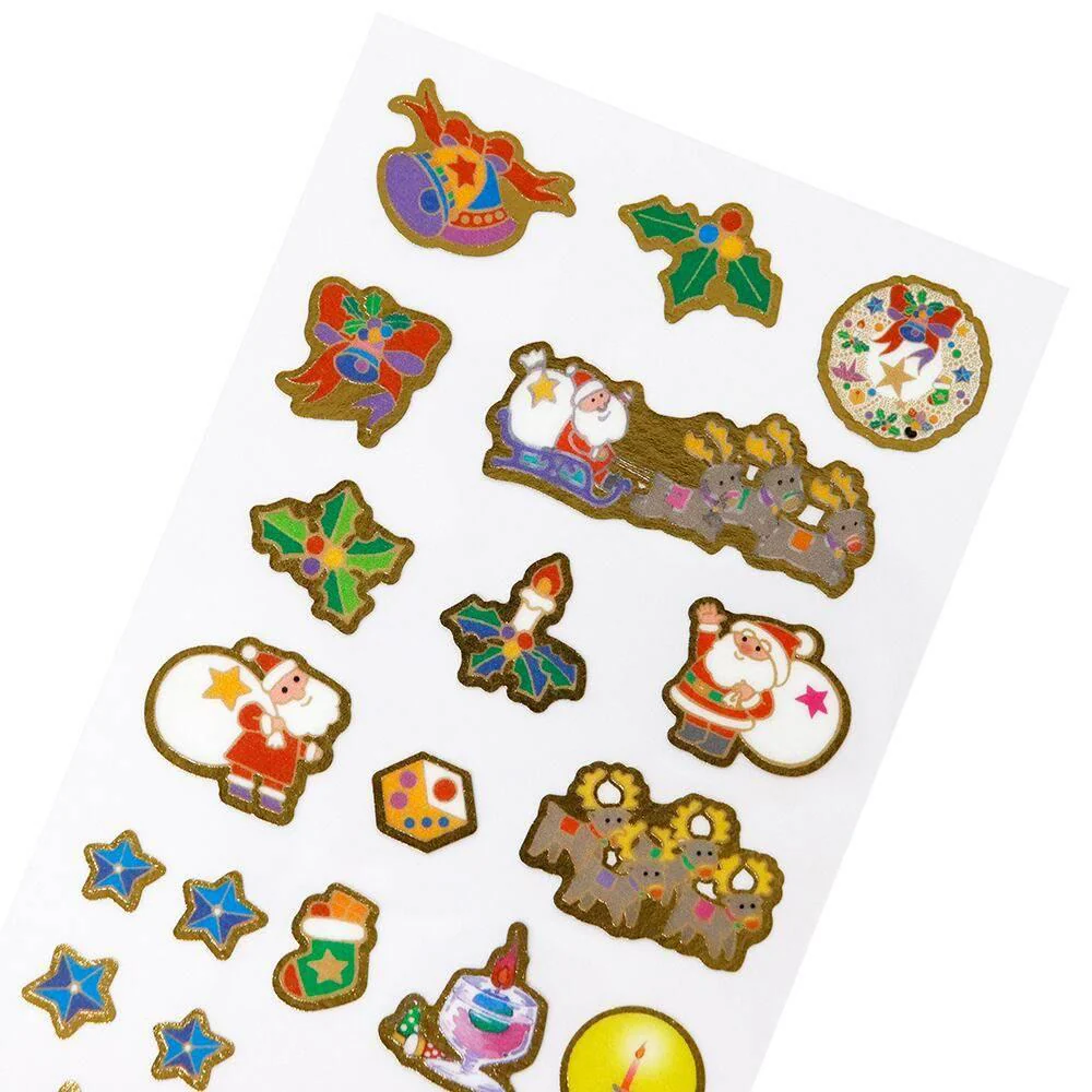 Nippon Seal Gold Foil Christmas Washi Stickers 1 Sheet - Image 3