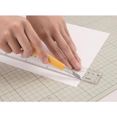 Raymay Metric Ruler With Stainless Steel Cutting Edge 50cm - Image 4