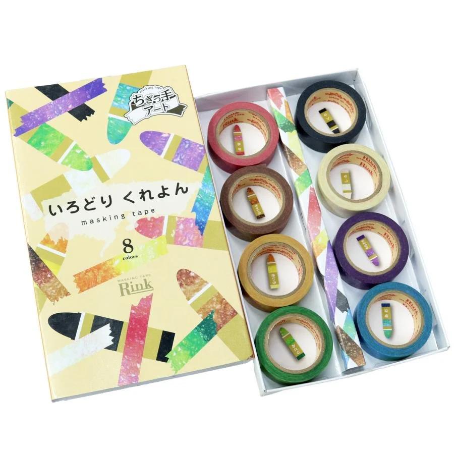 Rinrei Tape Masking Tape Rink Colorful Craft Tape 8 Colors - Image 3