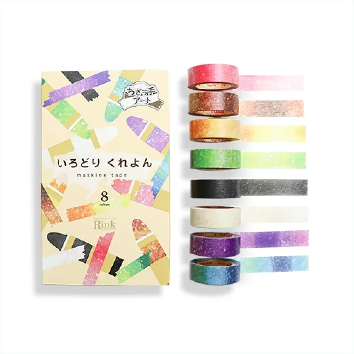 Rinrei Tape Masking Tape Rink Colorful Craft Tape 8 Colors - Image 5