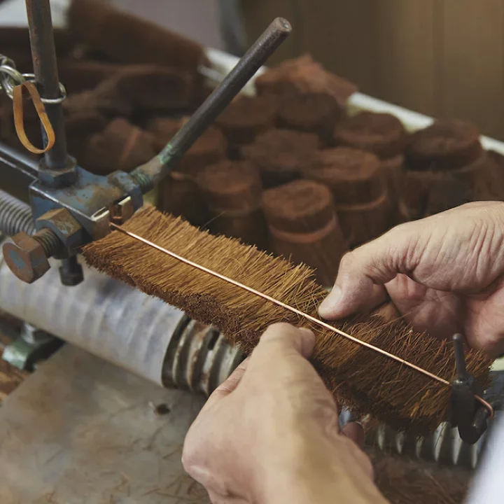 Umezawa Handcrafted Narrow Tawashi Eco-Friendly Palm Fiber Scrub Brush - Image 5